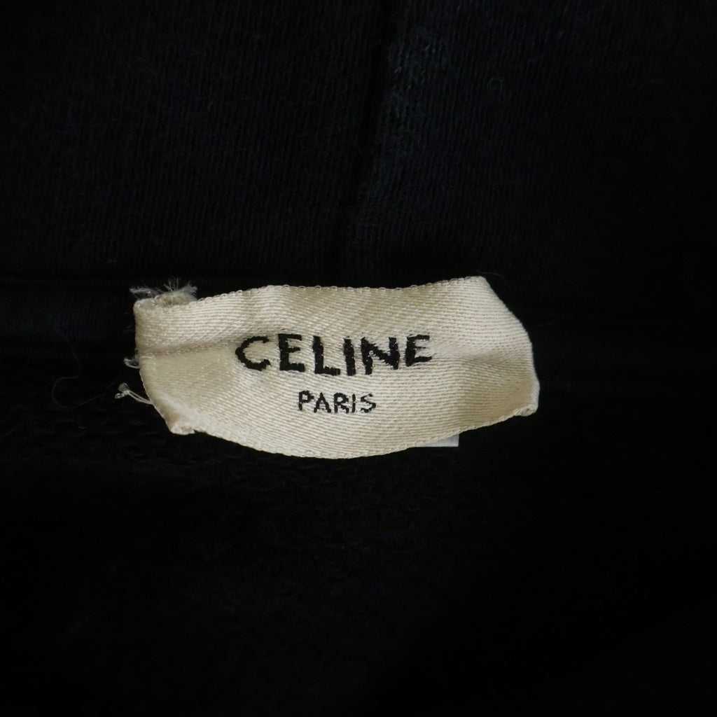 CELINE(セリーヌ) バックロゴ スウェットプルオーバーパーカー ブラック #L 2Y006632E レディース