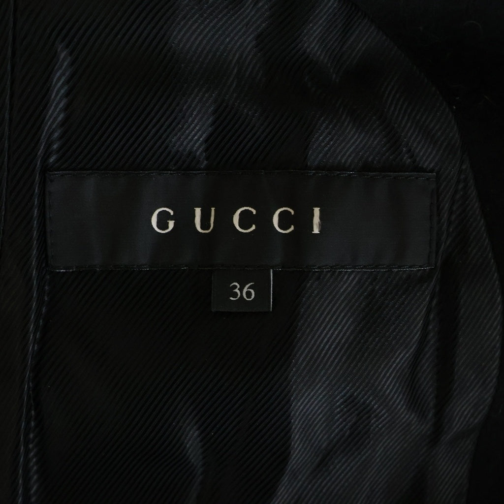 GUCCI(グッチ) 比翼ボタンウールチェスターコート ブラック 247395 ZZ828 レディース