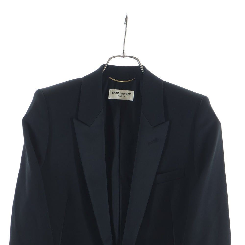 SAINT LAURENT PARIS(サンローランパリ) ラペル切替 スモーキングテーラードジャケット ブラック 535995 Y399W レディース