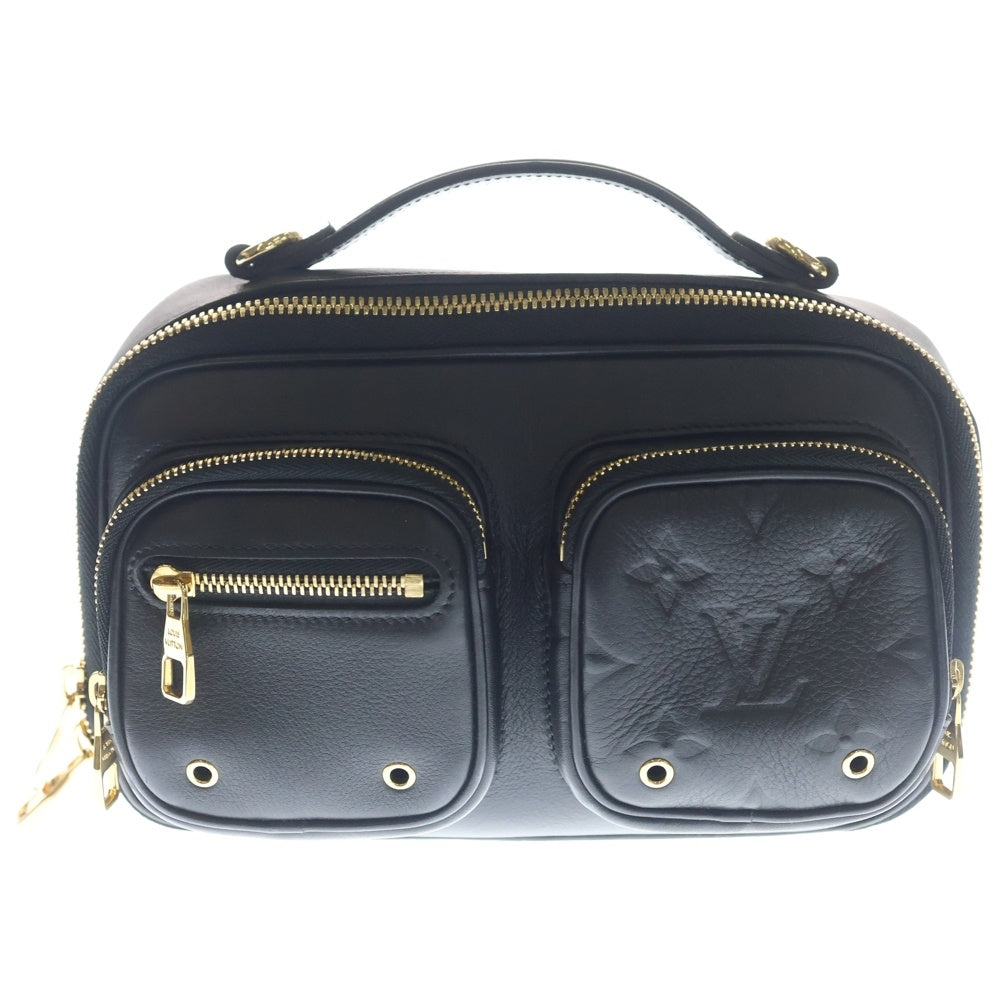 LOUIS VUITTON(ルイヴィトン) ユーティリティ クロスボディバッグ ノワール モノグラム アンプラント レザー 2WAY ハンド ショルダーバッグ ゴールド金具 ブラック M80450 レディース