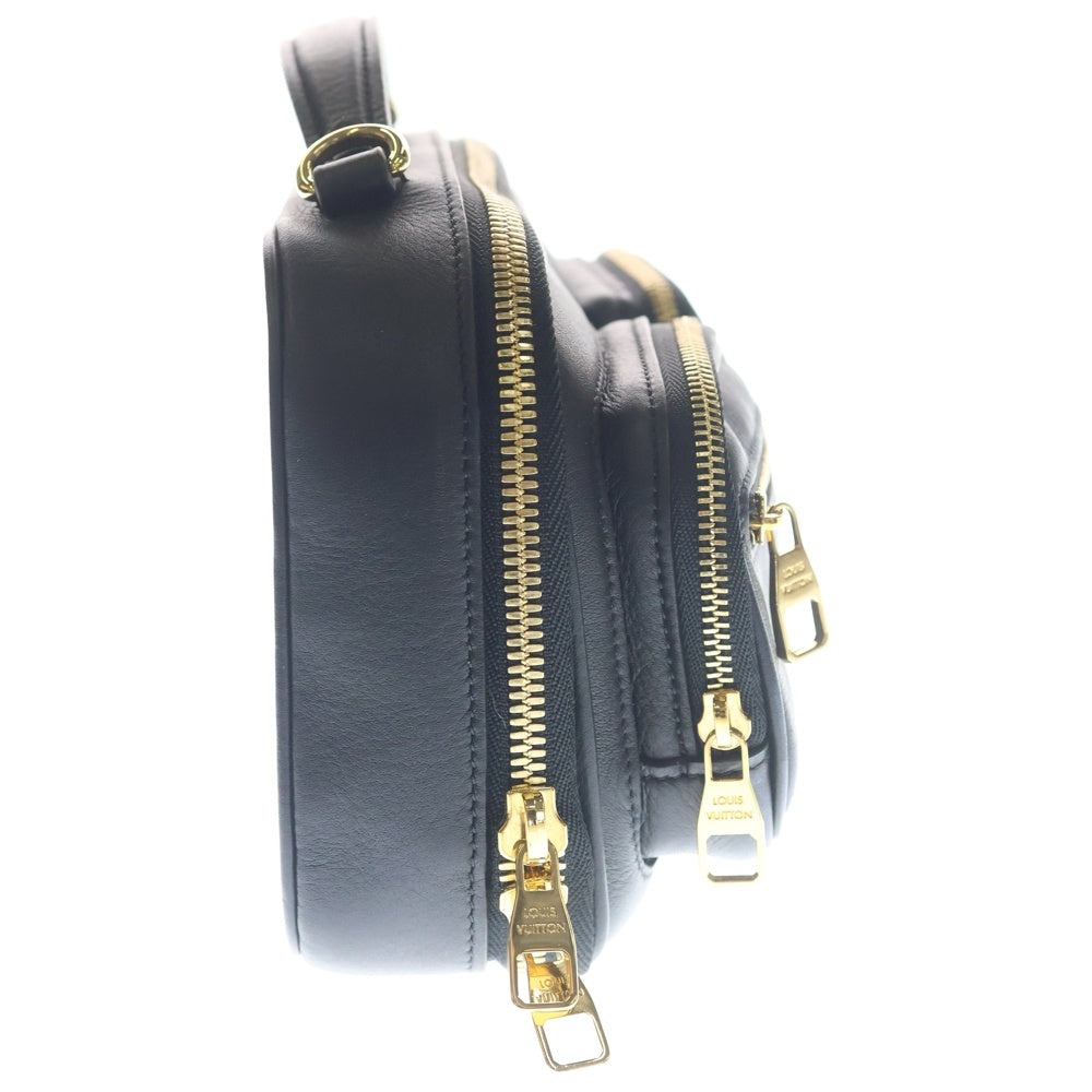 LOUIS VUITTON(ルイヴィトン) ユーティリティ クロスボディバッグ ノワール モノグラム アンプラント レザー 2WAY ハンド ショルダーバッグ ゴールド金具 ブラック M80450 レディース
