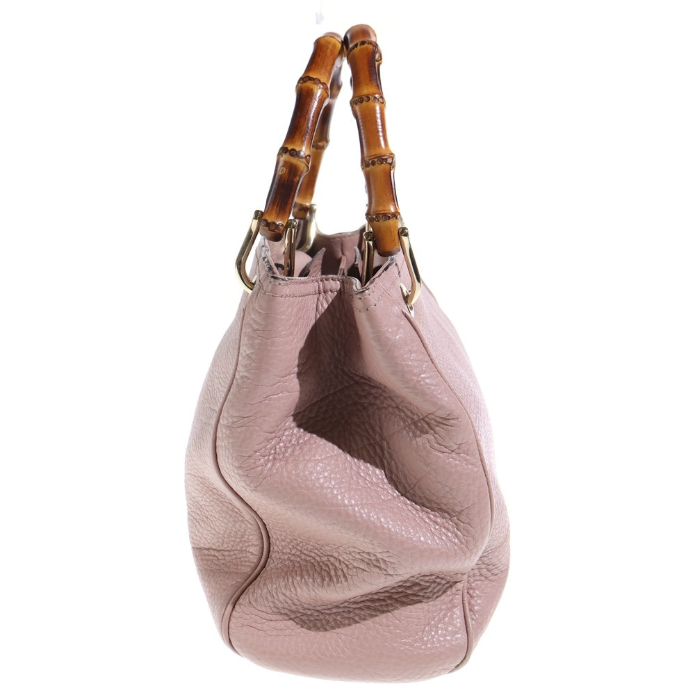 GUCCI(グッチ) バンブー 2WAYハンドバッグ ショルダーバッグ ローズピンク レザー 336032 ゴールド金具 レディース