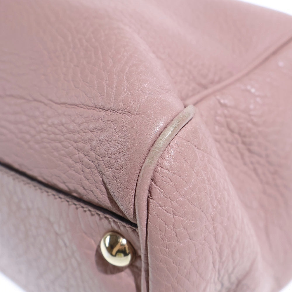 GUCCI(グッチ) バンブー 2WAYハンドバッグ ショルダーバッグ ローズピンク レザー 336032 ゴールド金具 レディース