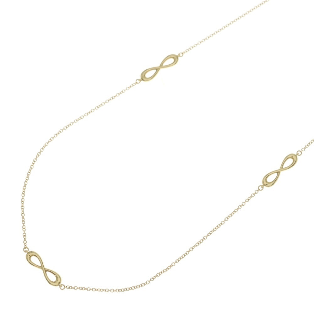 TIFFANY & Co.(ティファニー) インフィニティ エンドレス ロング チェーン ネックレス K18YG イエローゴールド レディース