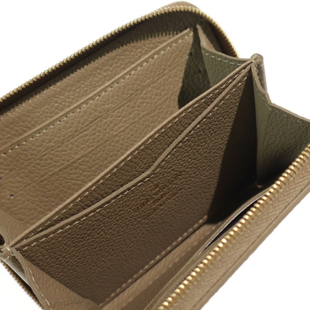 LOUIS VUITTON(ルイヴィトン) モノグラムアンプラント ジッピーコインパース コインケース ミニ財布 バイカラー カーキ×アイボリー レザー M82448 ゴールド金具 レディース
