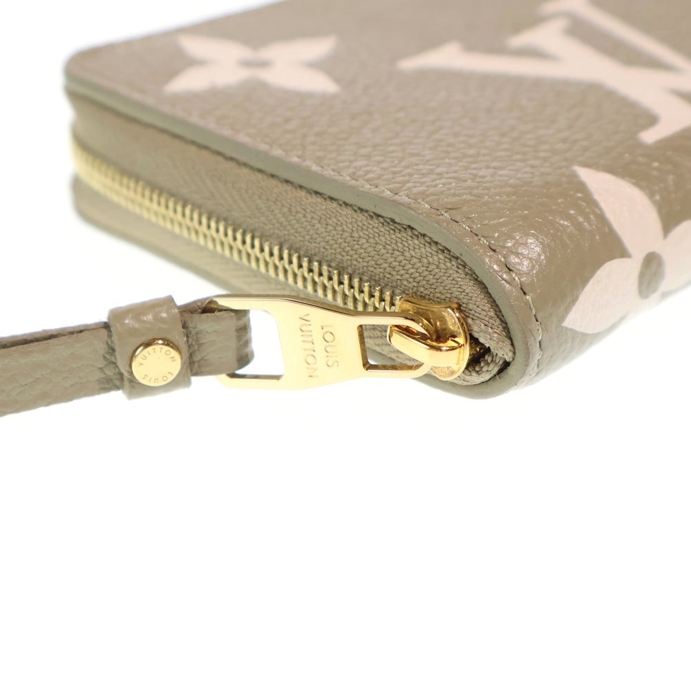 LOUIS VUITTON(ルイヴィトン) モノグラムアンプラント ジッピーコインパース コインケース ミニ財布 バイカラー カーキ×アイボリー レザー M82448 ゴールド金具 レディース