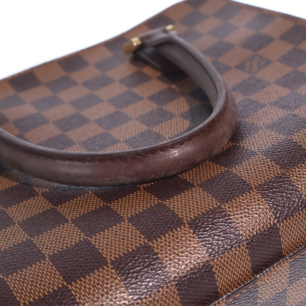 LOUIS VUITTON(ルイヴィトン) ダミエ トリアナ ハンドバッグ ブラウン レザー×PVC N51155 ゴールド金具 レディース