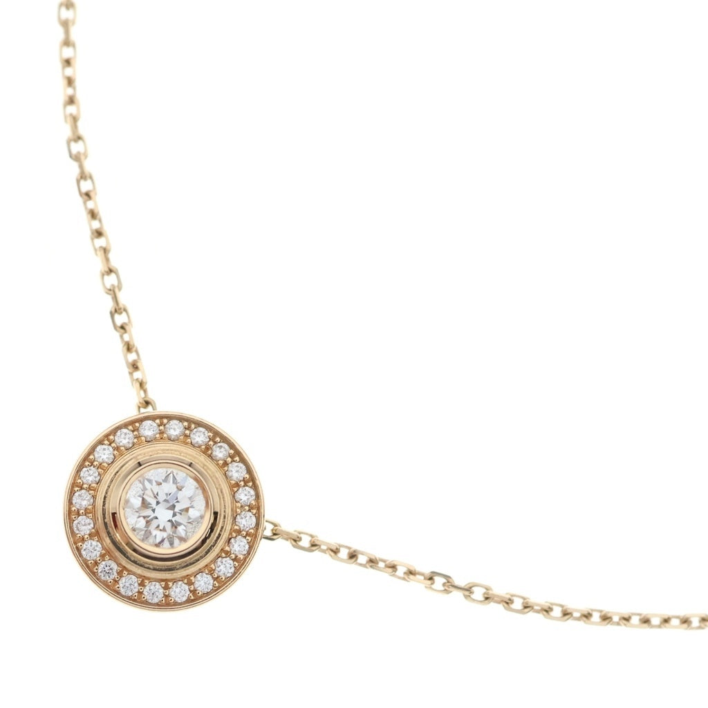 Cartier(カルティエ) ダムール パヴェダイヤ ネックレス ペンダント チェーン 750PG 3.4g レディース