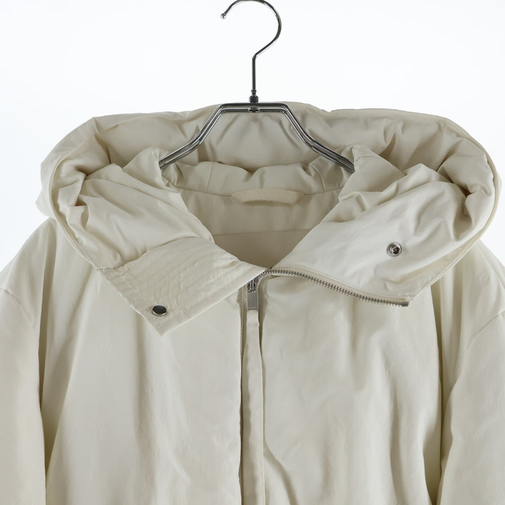 JIL SANDER +(ジルサンダープラス) 22AW ジップアップ フーデット ダウンジャケット ホワイト J40AF0009