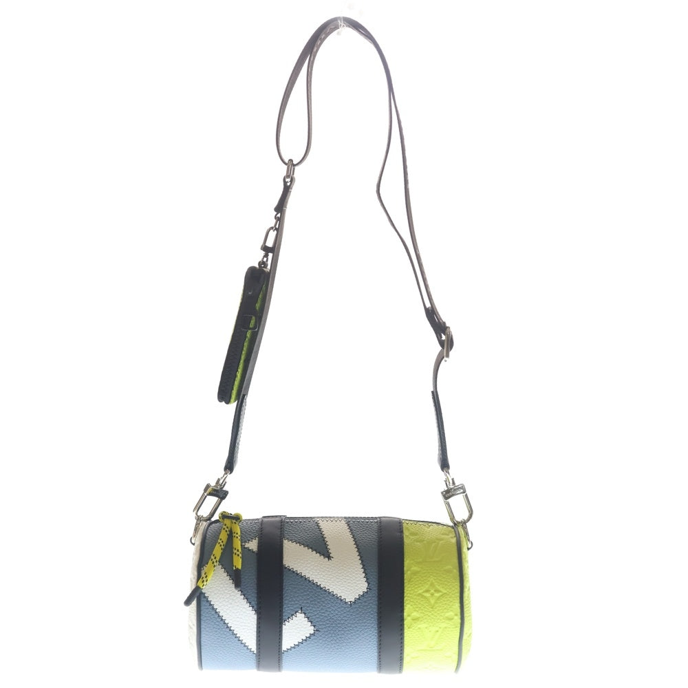 LOUIS VUITTON(ルイヴィトン) ポロション トリヨン レザー 2WAY ハンド ショルダーバッグ グレー/イエロー M59927 レディース