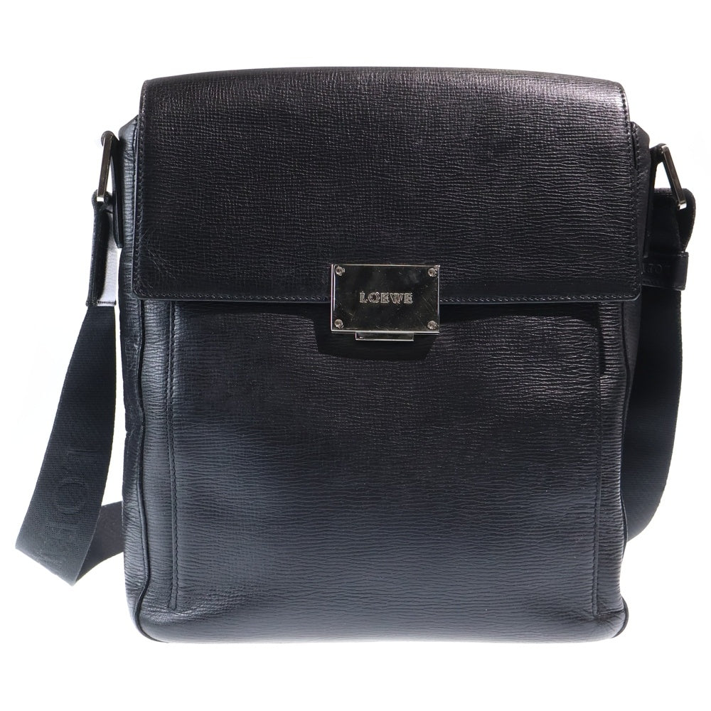 LOEWE(ロエベ) ショルダーバッグ ブラック レザー シルバー金具 レディース