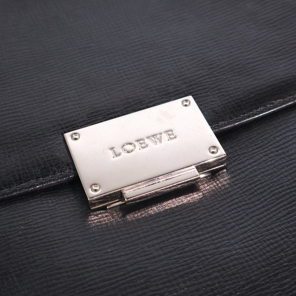 LOEWE(ロエベ) ショルダーバッグ ブラック レザー シルバー金具 レディース