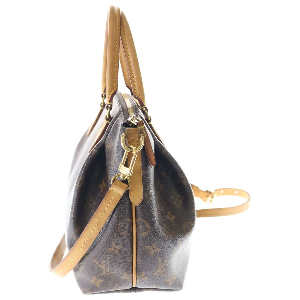 LOUIS VUITTON(ルイヴィトン) モノグラム テュレンPM 2WAYバッグ ハンドバッグ ショルダーバッグ ブラウン レザー×PVC ゴールド金具 レディース