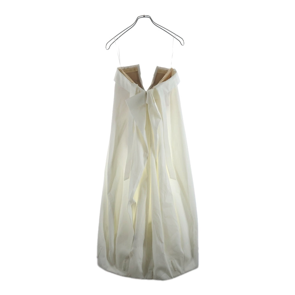Maison Martin Margiela(メゾンマルタンマルジェラ) 20SS 白タグ アーティザナル スラックス反転デザイン Vネックワンピース ドレス ホワイト レディース S29CT0945