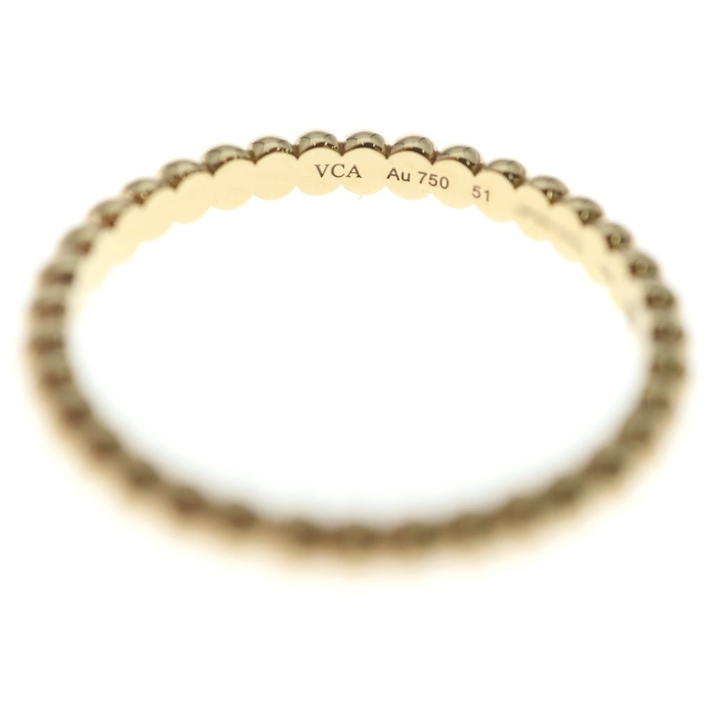 Van Cleef & Arpels(ヴァンクリーフアンドアーペル) ペルレ スモール リング ゴールド 750YG 2g #51 レディース