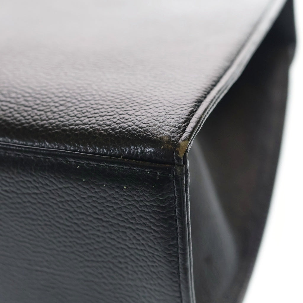 YVES SAINT LAURENT(イヴサンローラン) ロゴ ハンドバッグ フラップバッグ ブラック レザー ゴールド金具 レディース