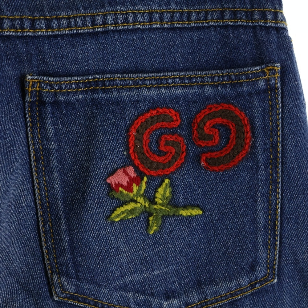 GUCCI(グッチ) ワイドレッグデニムパンツ インディゴブルー 574462 XDATF レディース