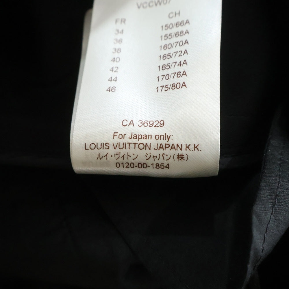 LOUIS VUITTON(ルイヴィトン) 17AW 異素材切り替え ドレープ ベルトスカート ブラック レディース RW172W XUK FDSK12