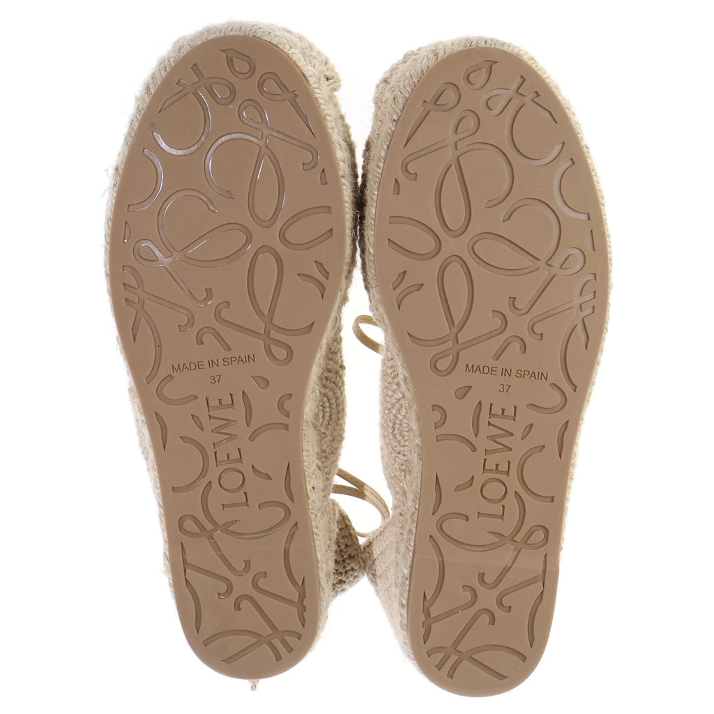 LOEWE(ロエベ) ■SOLAR ESPADRILLE ソーラー ウエッジ エスパドリーユ サンダル ベージュ 37 L616465X53 レディース
