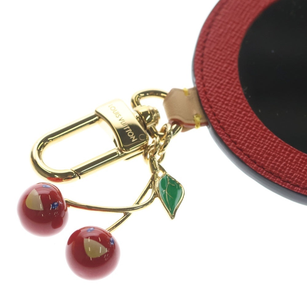 LOUIS VUITTON(ルイヴィトン) ×TM バッグチャーム LVミニミラー チェリー バッグチャーム ブラウン×レッド M02830 ゴールド金具 レディース