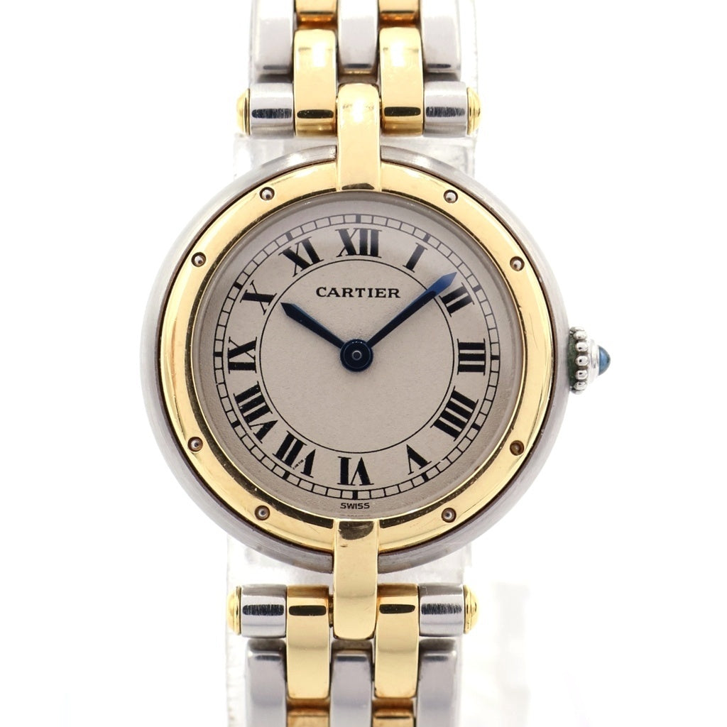Cartier(カルティエ) パンテール ヴァンドームSM SS×YG/QZ ステンレス イエローゴールド クオーツ 電池式 腕時計 カルティエケア確認済 W25030B6 アイボリー文字盤