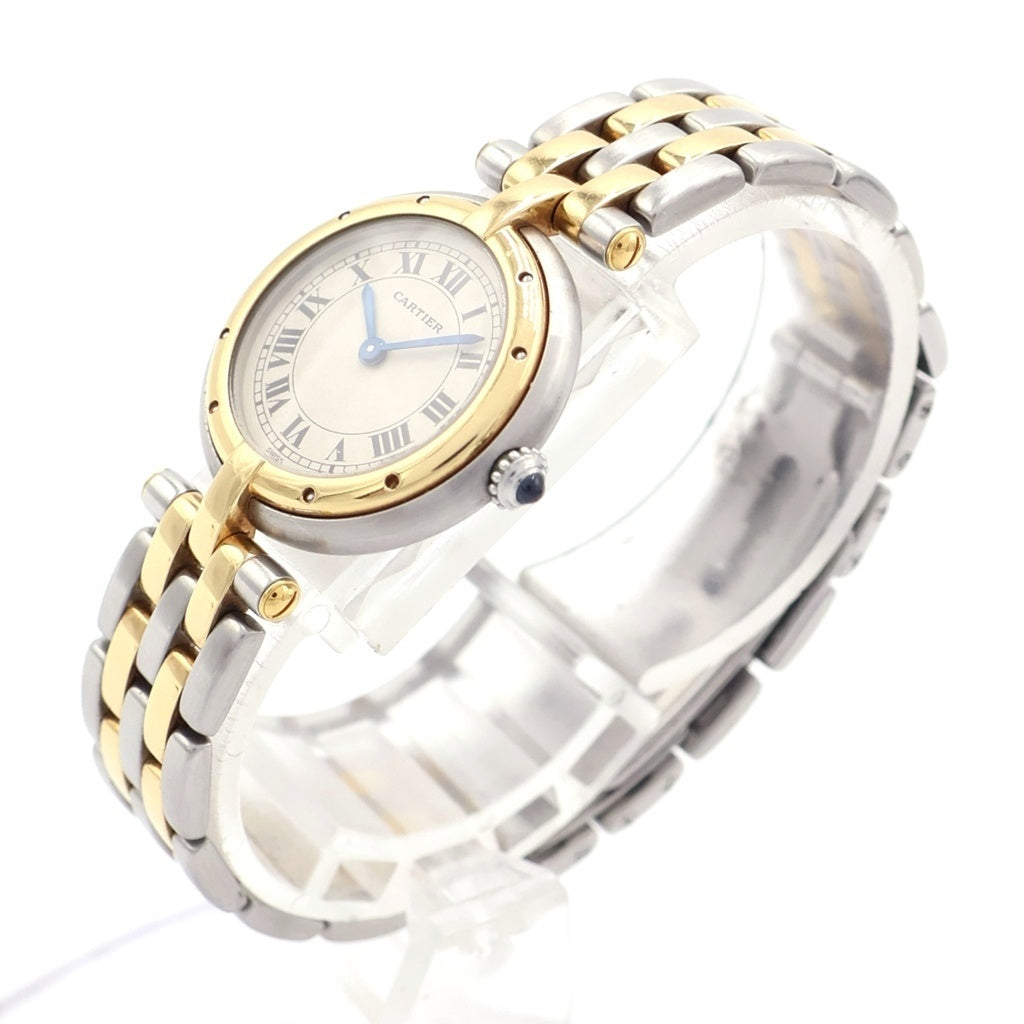Cartier(カルティエ) パンテール ヴァンドームSM SS×YG/QZ ステンレス イエローゴールド クオーツ 電池式 腕時計 カルティエケア確認済 W25030B6 アイボリー文字盤