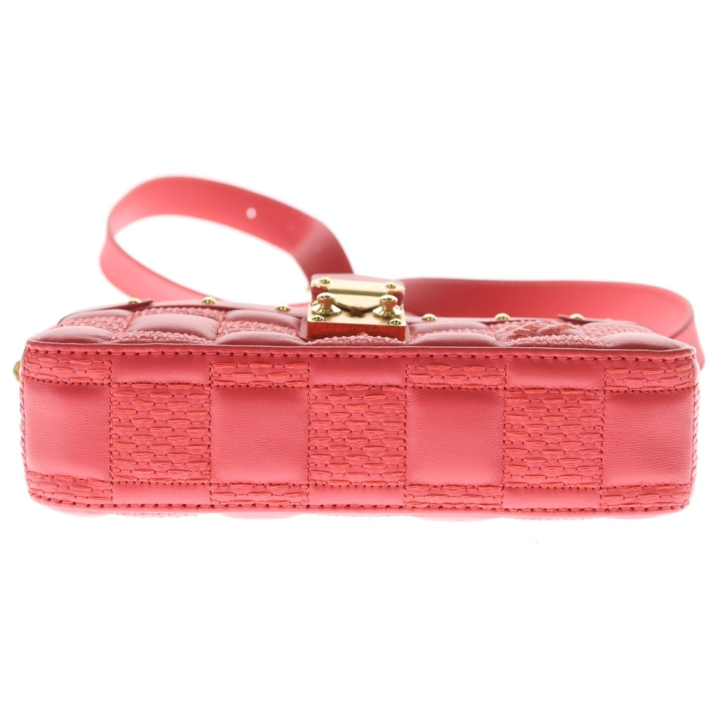 LOUIS VUITTON(ルイヴィトン) ダミエジャイアント ポシェットトロカ ローズ 2WAYバッグ ハンドバッグ ショルダーバッグ ピンクレッド レザー M59049 ゴールド金具 レディース
