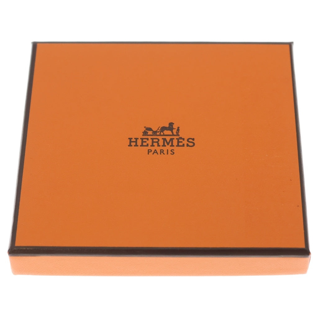 HERMES(エルメス) アザップ コンパクト シルクイン ミニ財布 コインケース ブルー/イエロー ネイビー レザー A刻印 シルバー金具 レディース