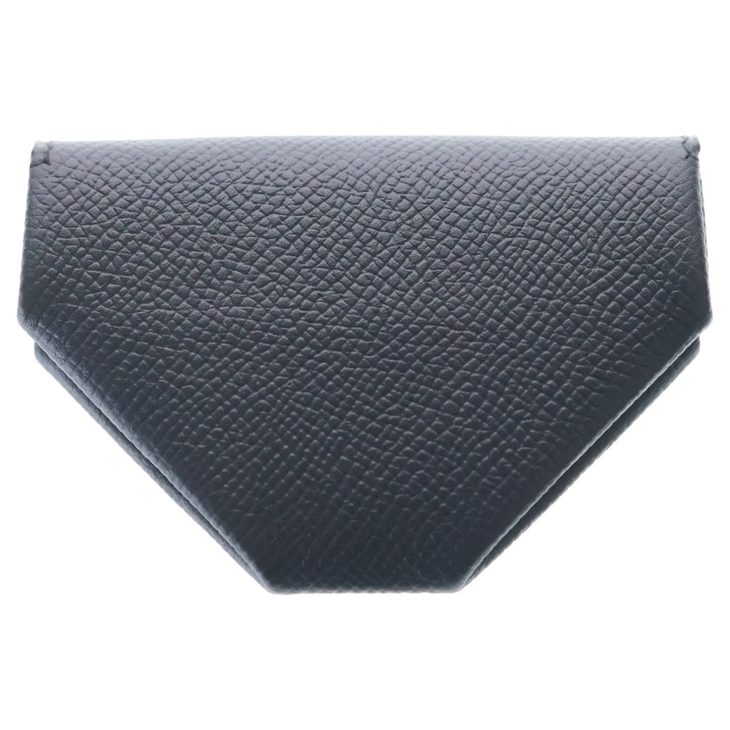 HERMES(エルメス) ルヴァンキャトル エプソン レザー 小銭入れ コインケース シルバー金具 ネイビー C刻印 レディース