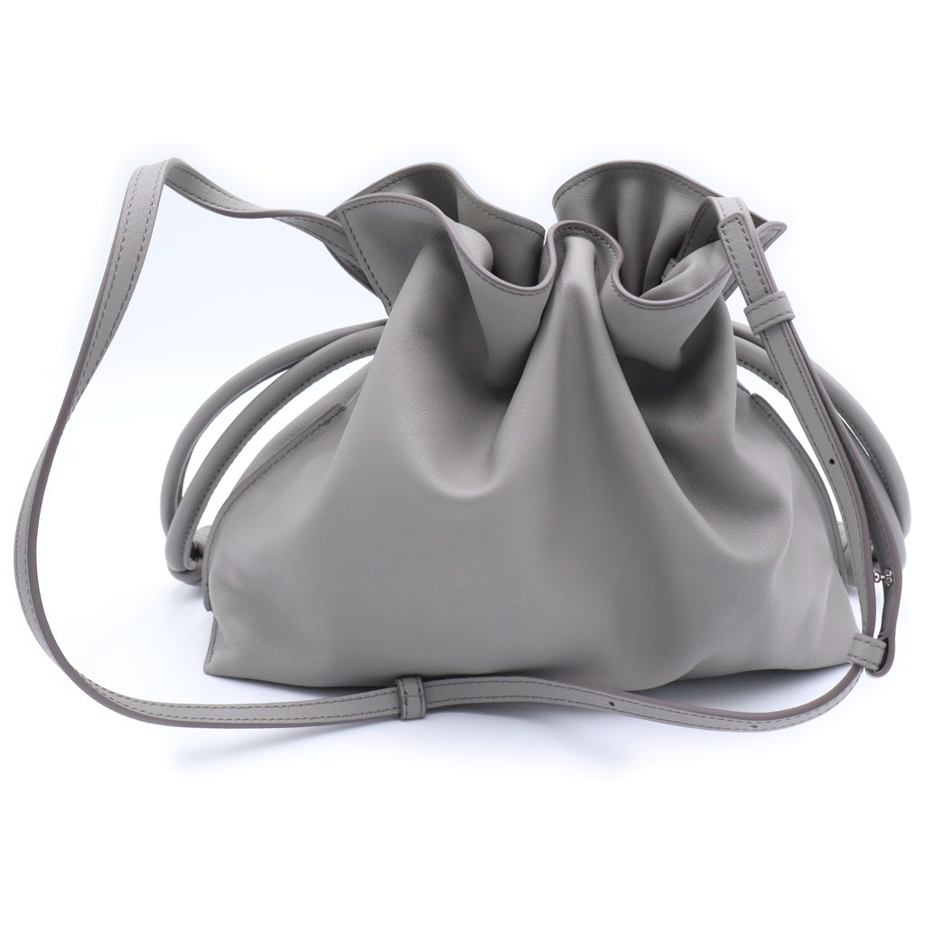 LOEWE(ロエベ) フラメンコ ミディアム レザー 2WAY ショルダー ハンドバッグ グレー レディース