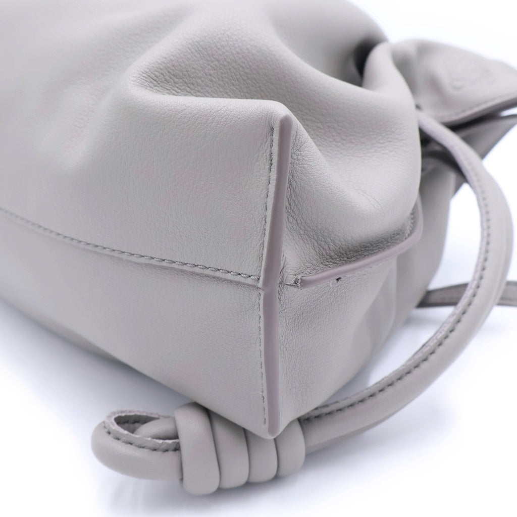 LOEWE(ロエベ) フラメンコ ミディアム レザー 2WAY ショルダー ハンドバッグ グレー レディース