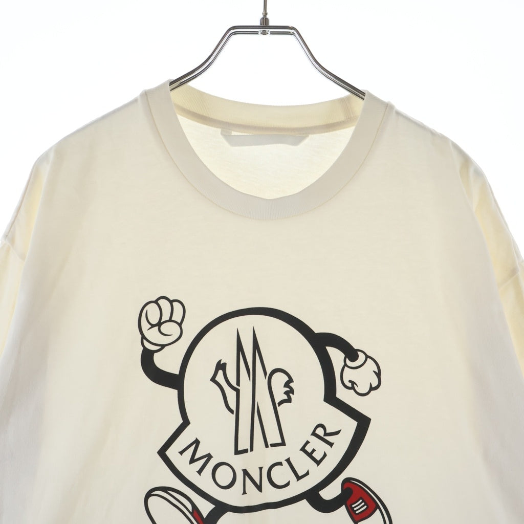 MONCLER(モンクレール) ロゴプリント Tシャツ クリーム M I10918C00010