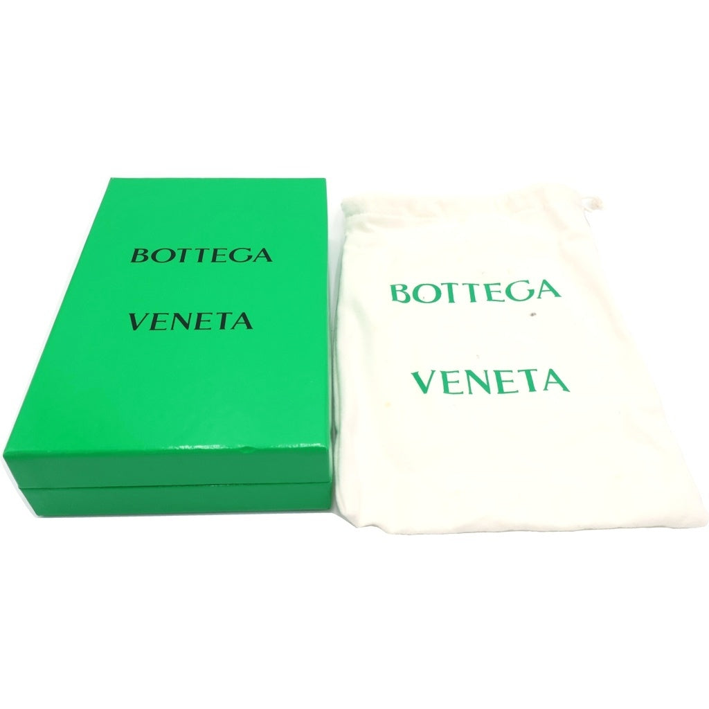 BOTTEGA VENETA(ボッテガヴェネタ) カセット マキシイントレチャート レザー ジップアラウンドウォレット 長財布 ブラック レディース