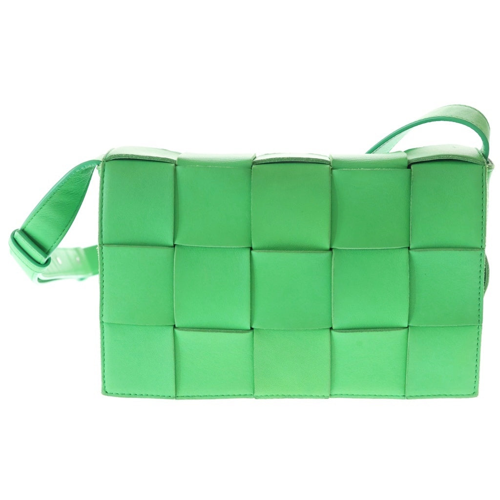 BOTTEGA VENETA(ボッテガヴェネタ) イントレチャート カセット ショルダーバッグ ミニバッグ グリーン レザー レディース