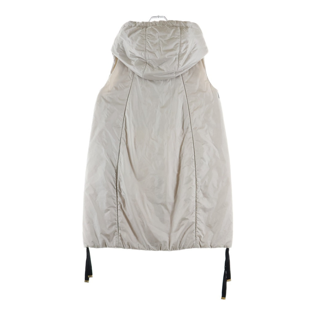 Max Mara(マックスマーラ) ザキューブ ジレ フーデッド ジップアップ ダウンベスト アイボリー レディース 23929105376