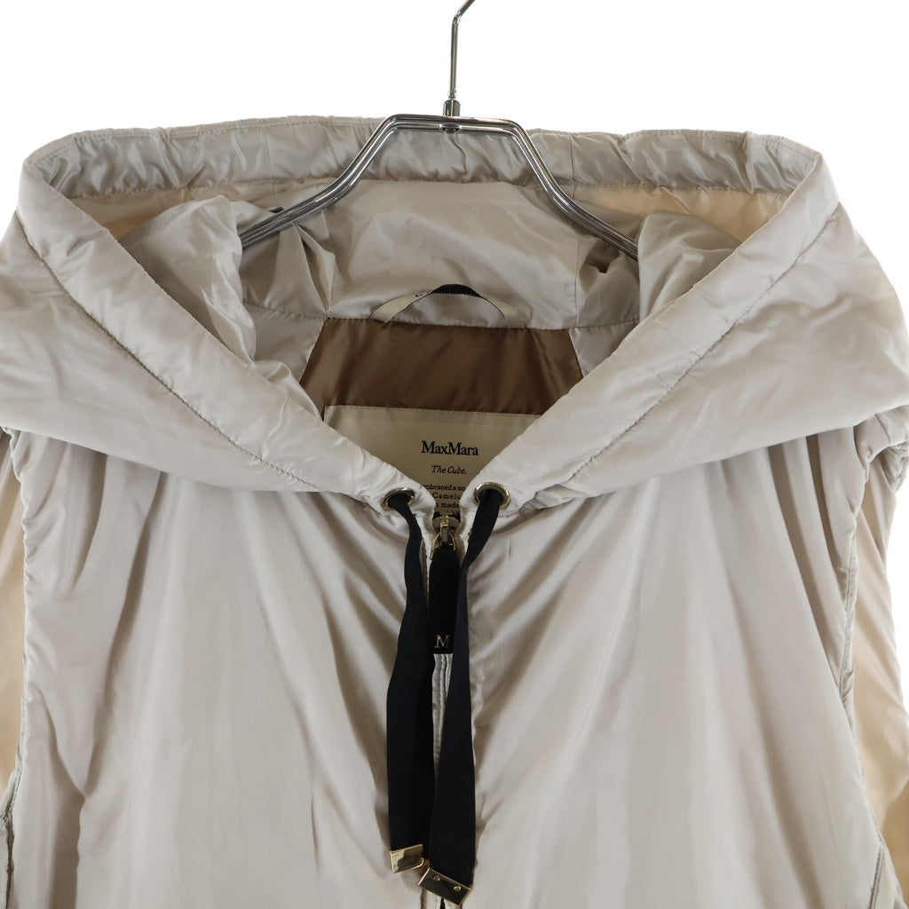 Max Mara(マックスマーラ) ザキューブ ジレ フーデッド ジップアップ ダウンベスト アイボリー レディース 23929105376