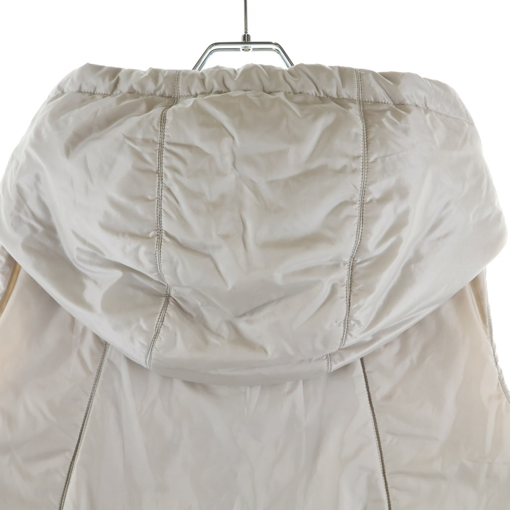 Max Mara(マックスマーラ) ザキューブ ジレ フーデッド ジップアップ ダウンベスト アイボリー レディース 23929105376