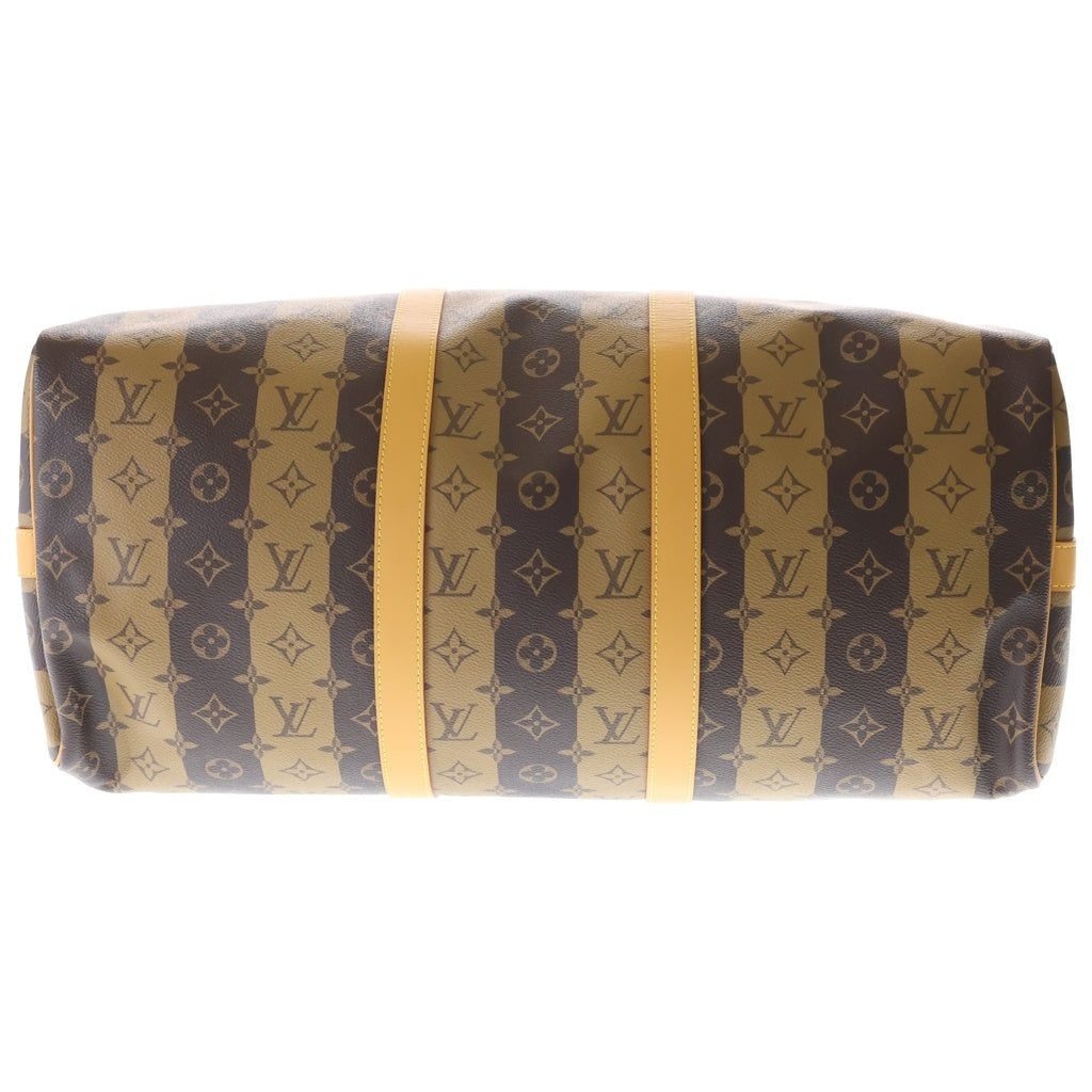 LOUIS VUITTON(ルイヴィトン) ×NIGO モノグラムストライプ キーポルバンドリエール50 2WAYバッグ ハンドバッグ ボストンバッグ ショルダーバッグ トラベルバッグ レザー×PVC M45967 レディース