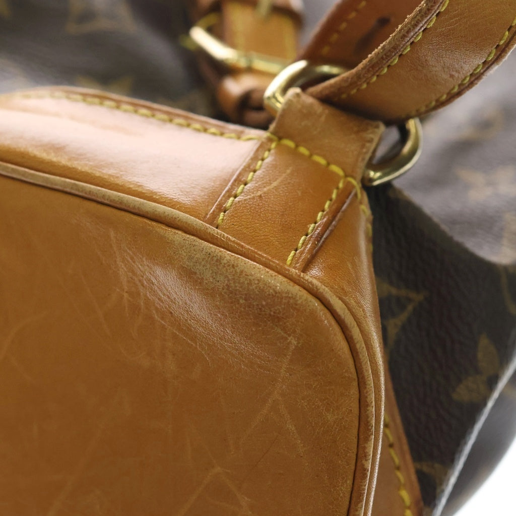 LOUIS VUITTON(ルイヴィトン) モノグラム モンスリPM リュックサック バックパック ブラウン レザー×PVC M51136 ゴールド金具 レディース