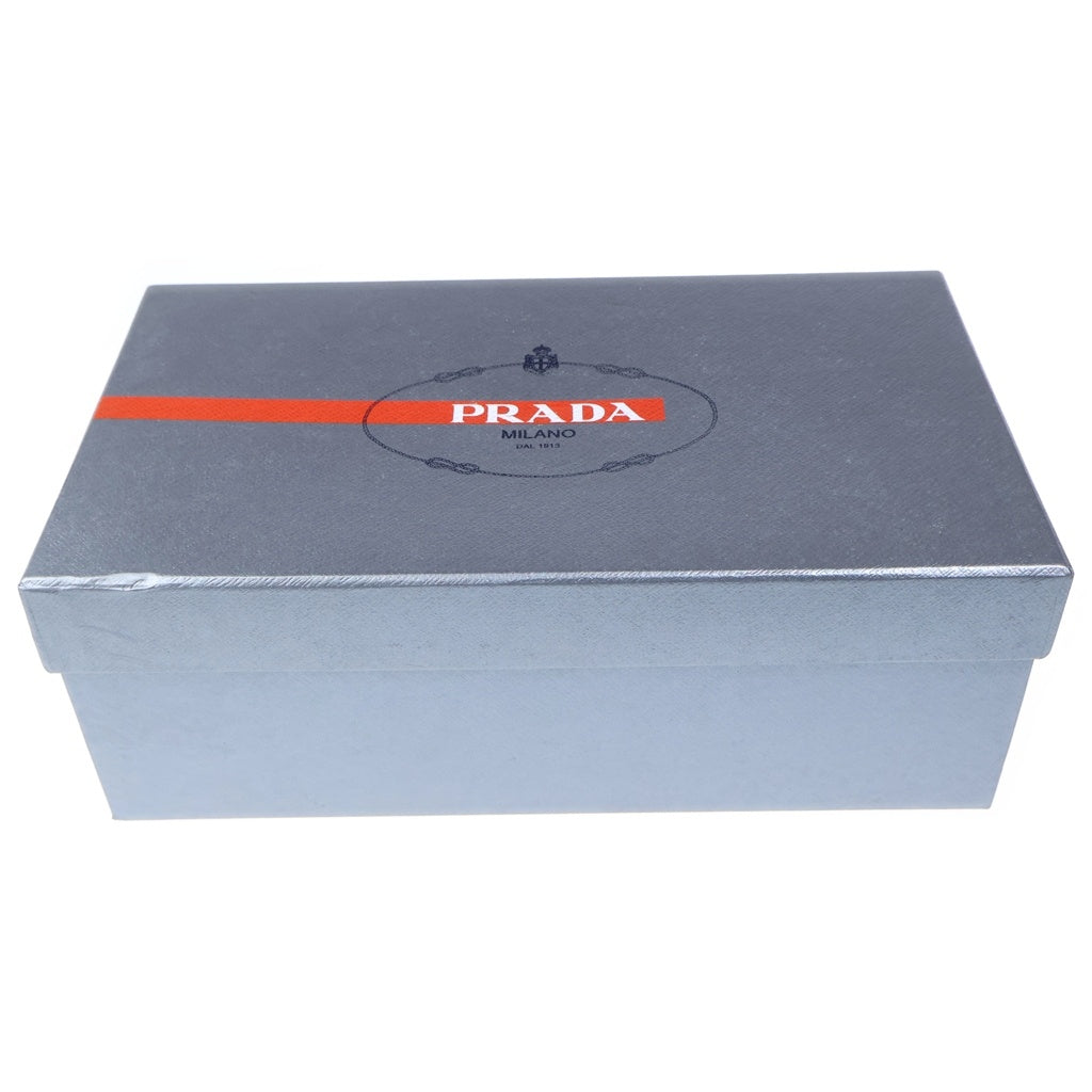 PRADA(プラダ) ロゴプリント レザー フラット ビーチサンダル パープル レディース