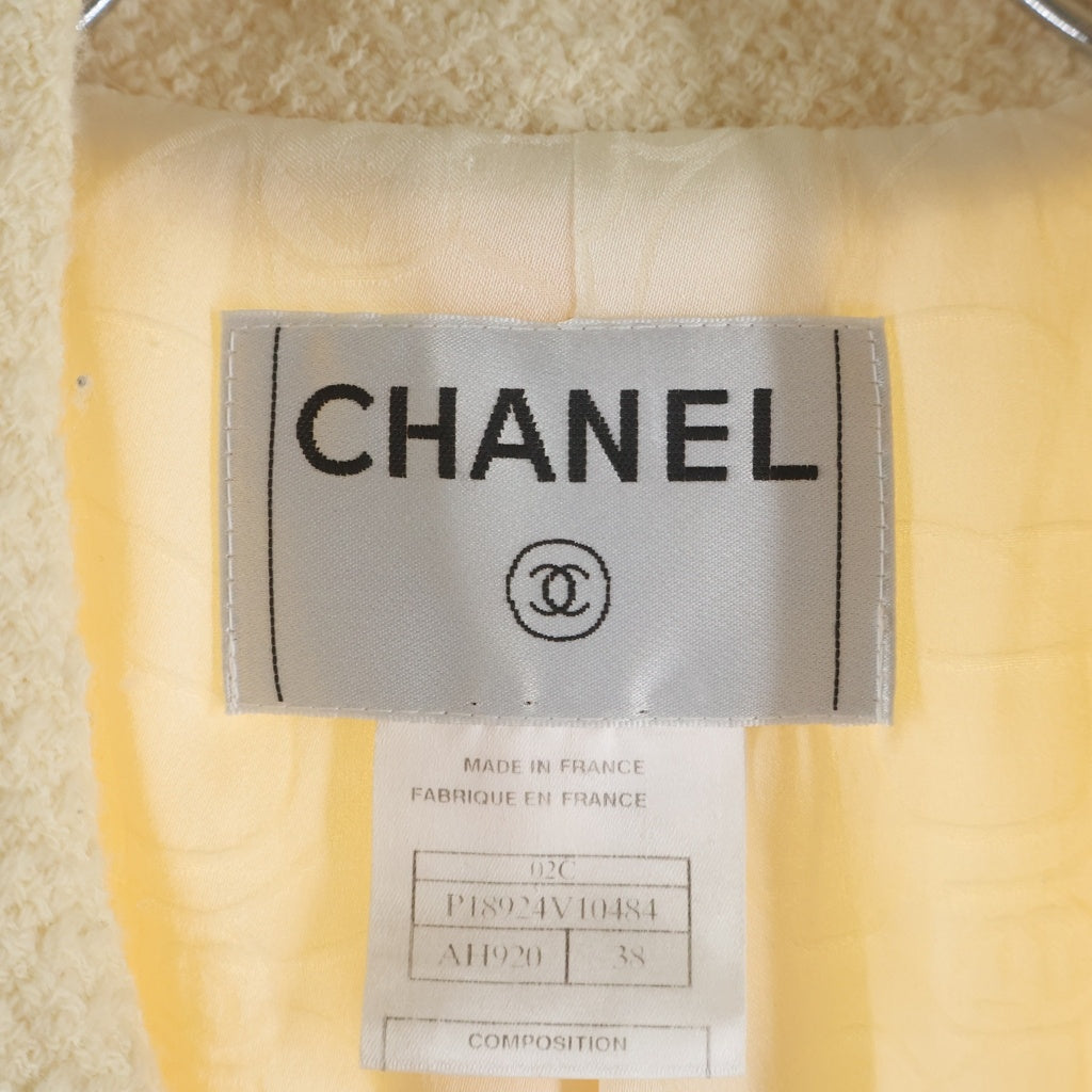 CHANEL(シャネル) 02C クルーズ ウールツイード 4B テーラードジャケット アイボリー レディース P18924V10484