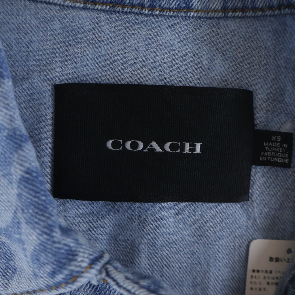 COACH(コーチ) シグネチャー デニムジャケット ブルー #XS レディース