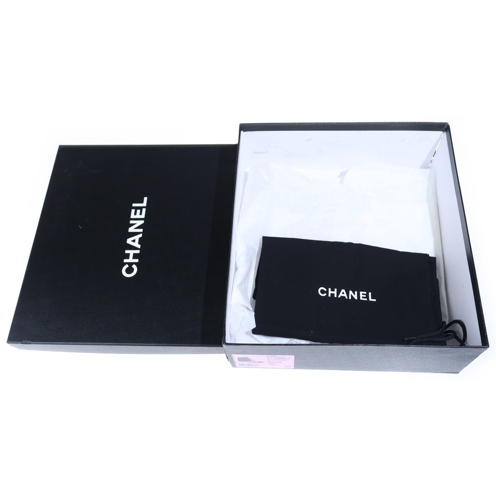 CHANEL(シャネル) ココマーク マトラッセ スエードレザー ショートブーツ ブラック レディース