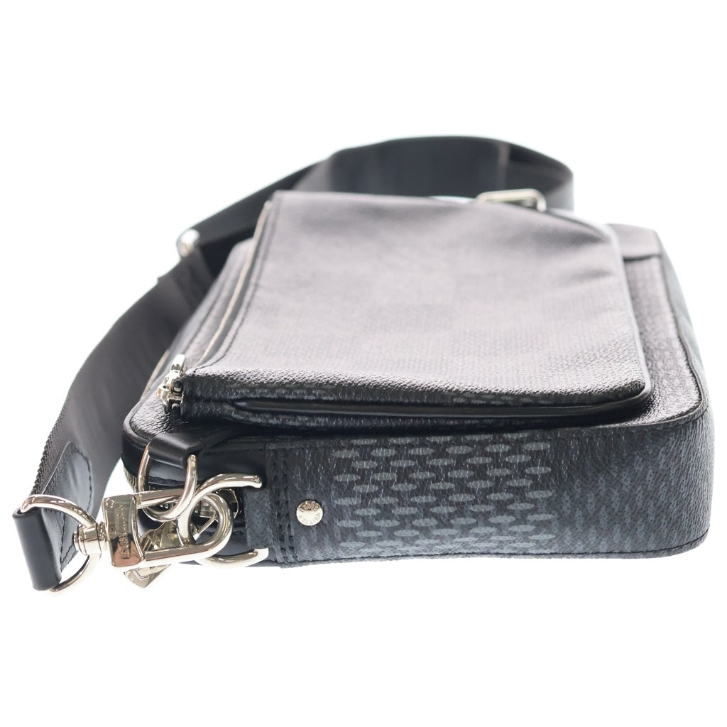 LOUIS VUITTON(ルイヴィトン) ダミエグラフィット トリオメッセンジャーバッグ ショルダーバッグ ブラック ノワール PVC N50017 シルバー金具 レディース