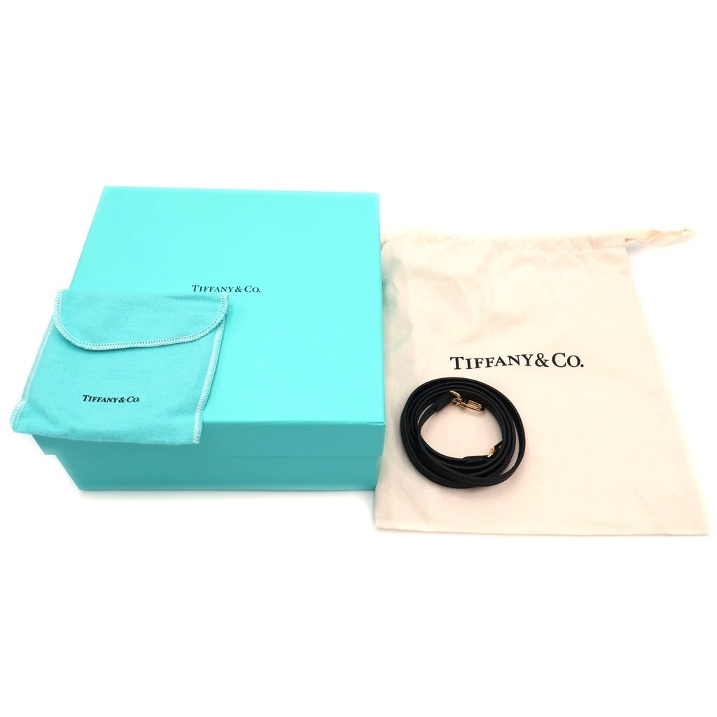 TIFFANY & Co.(ティファニー) リターントゥティファニー 2wayショルダーバッグ ハンドバッグ チェーンバッグ ブラック×ティファニーブルー レザー ゴールド金具 レディース