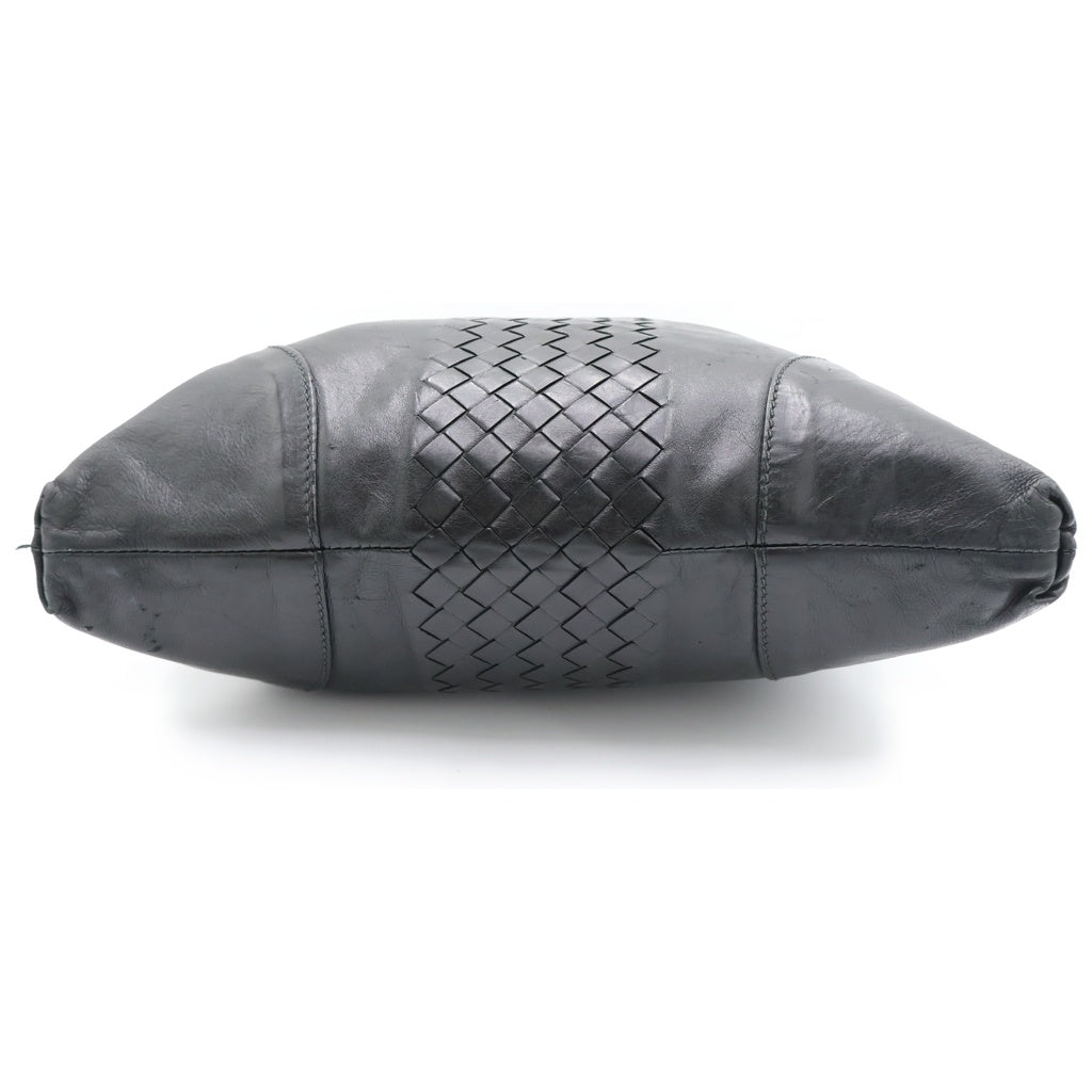 BOTTEGA VENETA(ボッテガヴェネタ) イントレチャート ハンドバッグ トートバッグ ブラック レザー ブラック金具 レディース