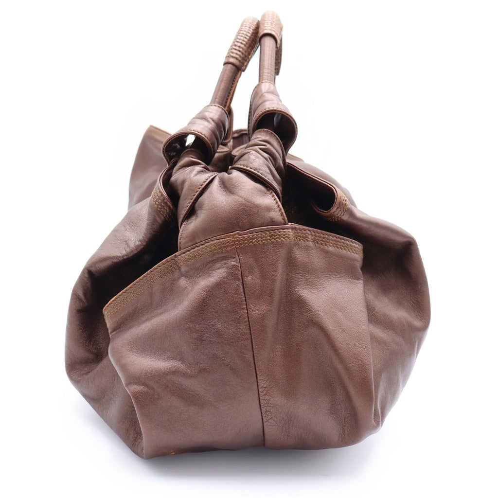 LOEWE(ロエベ) ナッパアイレ ハンドバッグ トートバッグ ブラウン レザー ゴールド金具 レディース