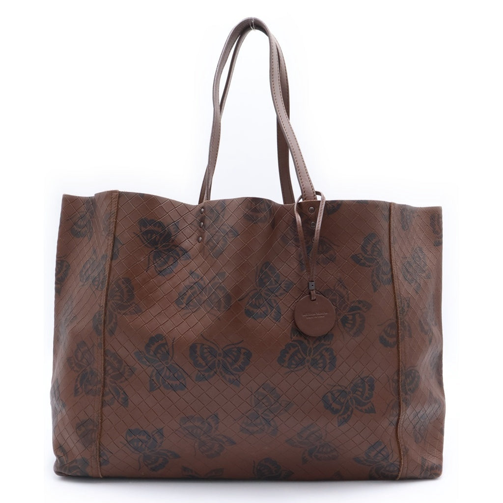 BOTTEGA VENETA(ボッテガヴェネタ) イントレッチオミラージュ バタフライ ハンドバッグ トートバッグ ブラウン レザー レディース