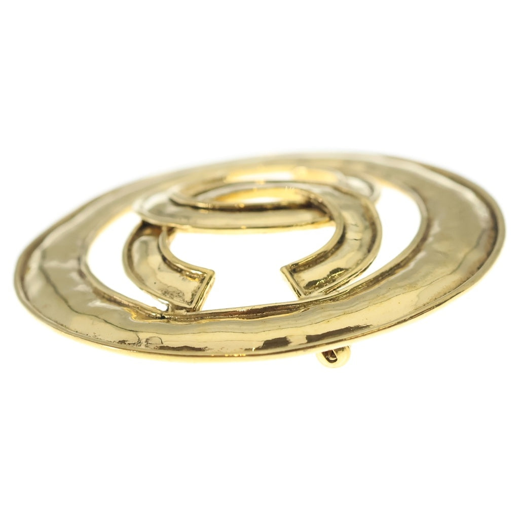 CHANEL(シャネル) ココマーク ラウンド ブローチ ピンバッジ ゴールド GP レディース