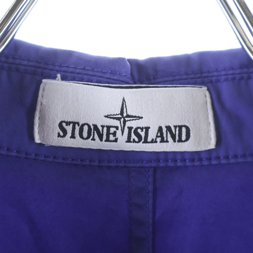 STONE ISLAND(ストーンアイランド) 20AW ジップアップ ワーク シャツジャケット ブルー 751510610